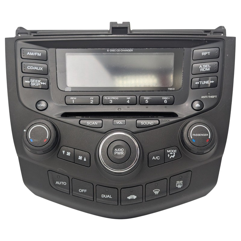 03-07 Honda Accord AM FM radio cd player dual climate control #39050SDAA502 7BK0