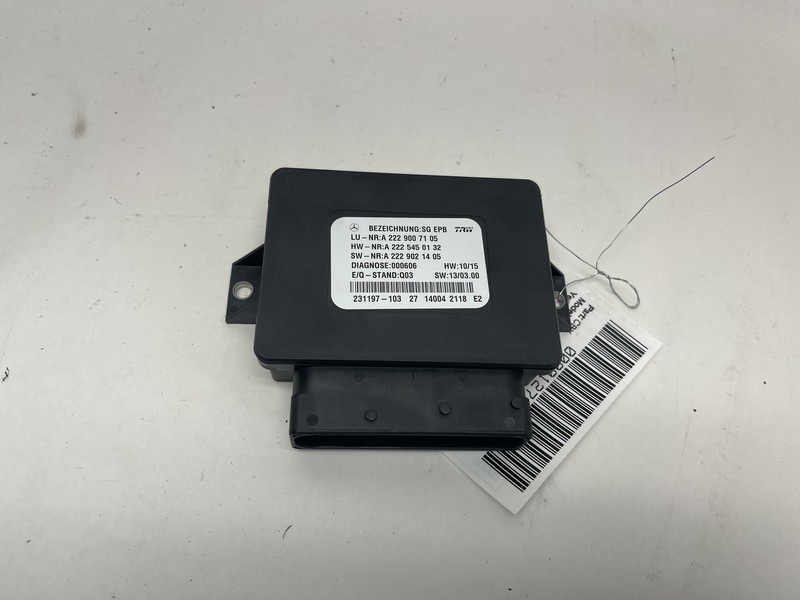 2014-2016 MERCEDES S-CLASS S550 W222 REAR TRUNK PARKING BRAKE CONTROL MODULE OEM