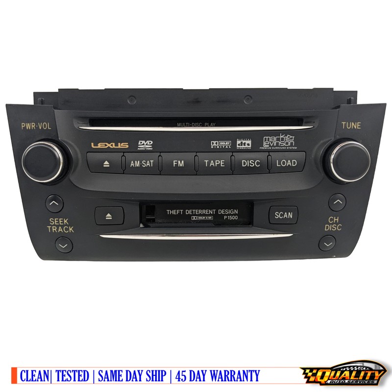 2006 Lexus Gs 300 Navigation Cd Dvd Radio Player OEM Radio 86120-30C80-C0