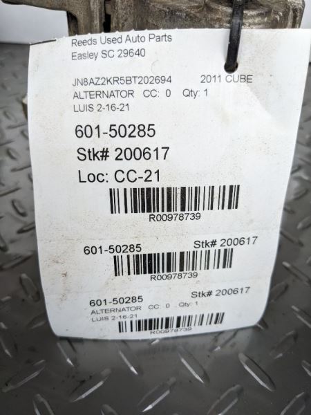 Alternator Fits 09-14 CUBE 978739