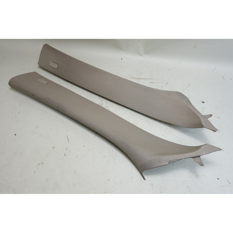 Damaged 2007-2013 BMW E70 X5 Front Windshield A- Pillar Column Covers Beige OEM