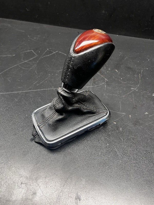 M139 03-13 Maserati Quattroporte Gear Shift Shifter Knob & Boot Blk Wood K165