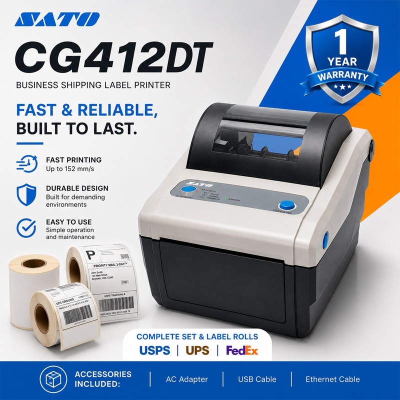 1 YEAR WARRANTY💠Business 4x6 Shipping Label Printer Complete Set & Label Rolls