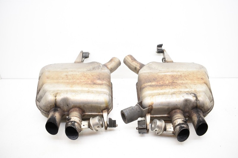 2011 BMW 750I F01 REAR LEFT & RIGHT SIDE EXHAUST MUFFLER SET PAIR OEM KW71