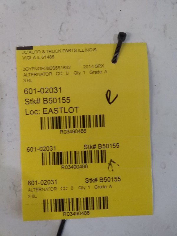 Alternator ID 22988006 Fits 13-17 EQUINOX 3490488