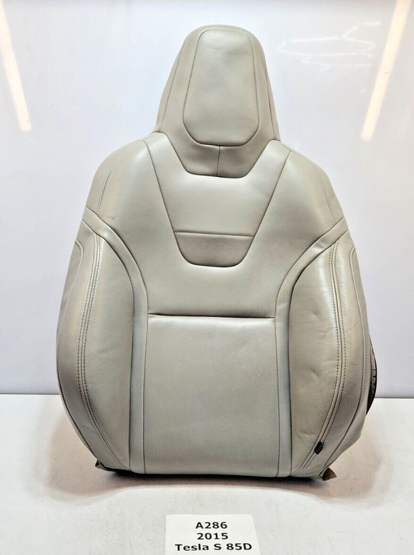 ✅ 12-16 OEM Tesla Model S Front Left Driver Seat Upper Cushion Leather Gray