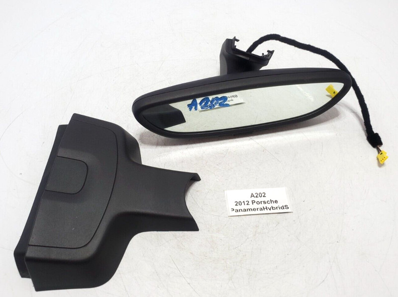 ✅10-18 OEM Porsche Panamera Hybrid S 970 Interior Rear View Mirror W/ Cover Trim
