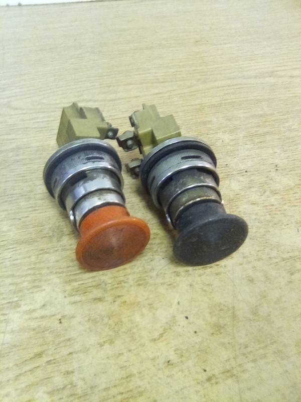 Lot Of 2 Square D 9001 Type TA Red And Black Pushbutton
