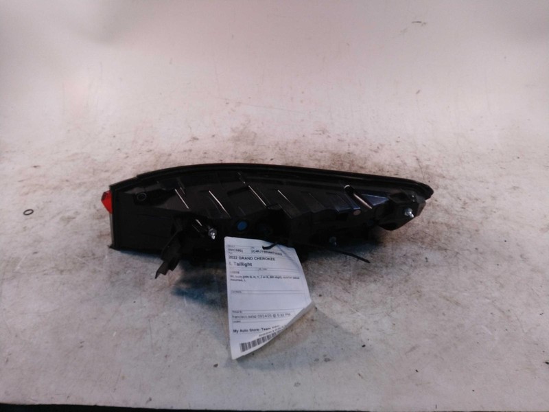 2022 Jeep Grand Cherokee Left Grey Tail Light Assembly, Used, 12000 Miles