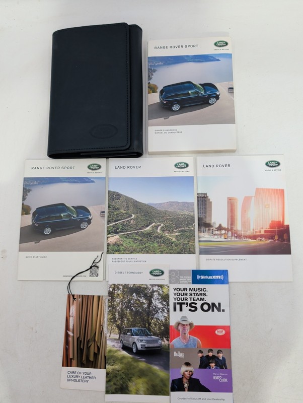 2017 Land RoverRange Rover Sport Owners Manual Quick Start Guide With Case
