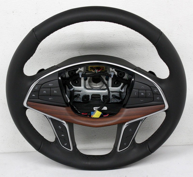 OEM Steering Wheel For Cadillac XT5 Black Leather 87815769