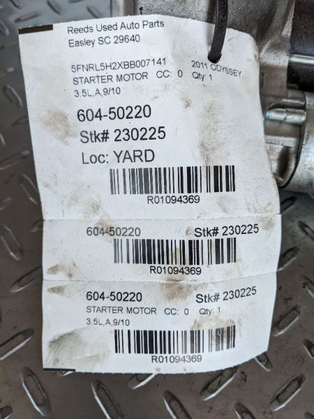Starter Motor EX 5 Speed Fits 11-13 ODYSSEY 1094369