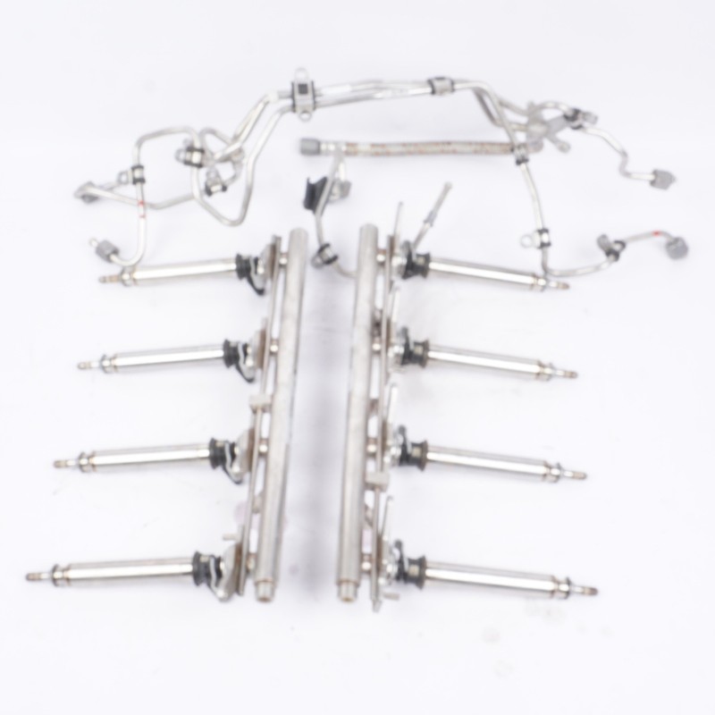 2012 - 2013 Mercedes W221 S550 CL550 Fuel Injection Rail Line w/ Injectors SET