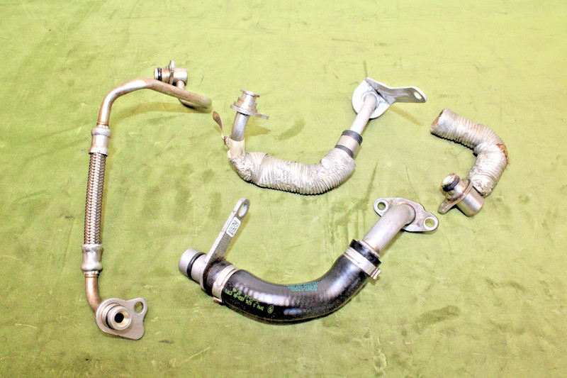 BMW F10 F22 F30 N20 N26 Oil Coolant Turbo Outlet Feed Line Pipe Hose SET OEM 90K