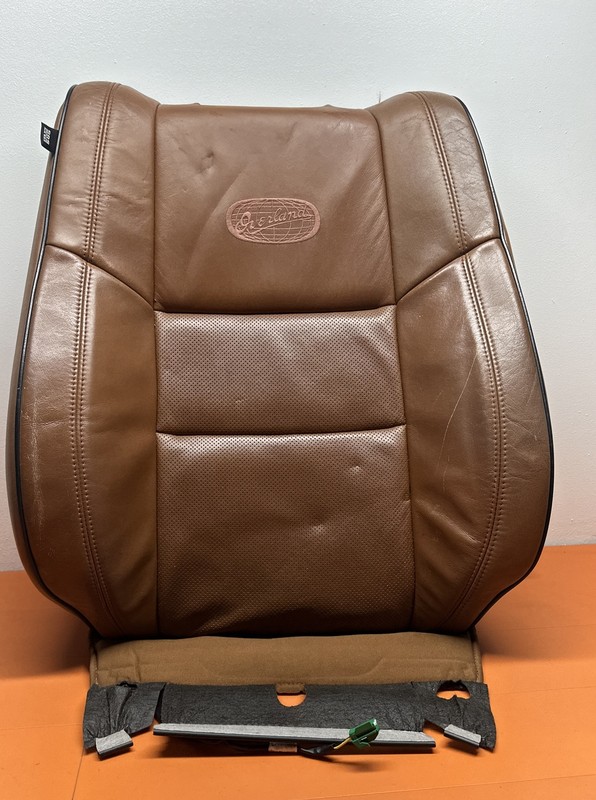 11 12 13 JEEP GRAND CHEROKEE FRONT RIGHT RH SEAT BACK LEATHER COVER OEM BROWN