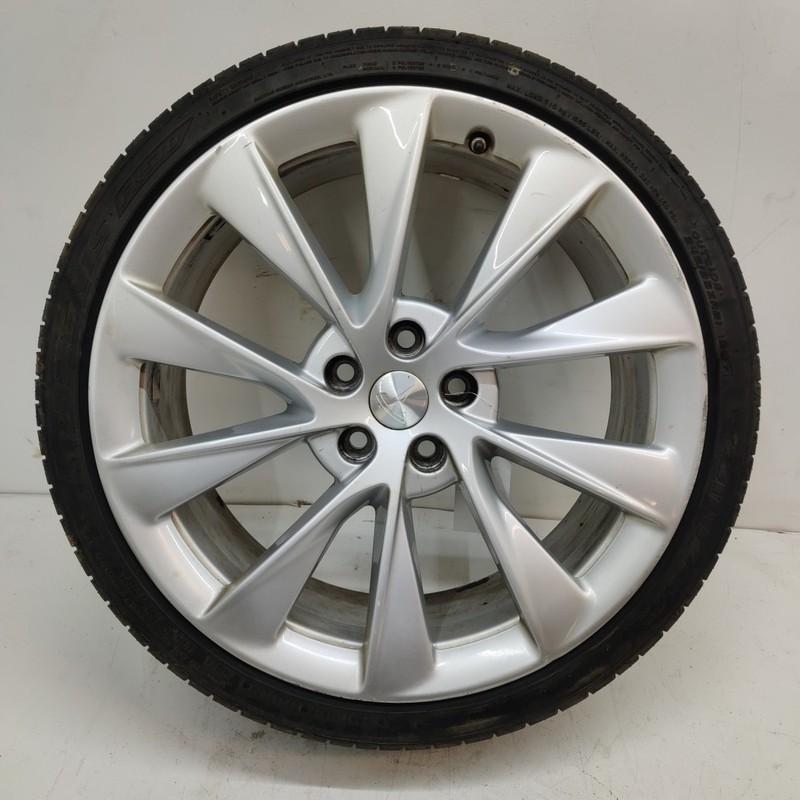 TESLA MODEL S OEM WHEEL RIM 18-21 ALLOY 1066520-00-B W/ Tire 245/35ZR21 N-974
