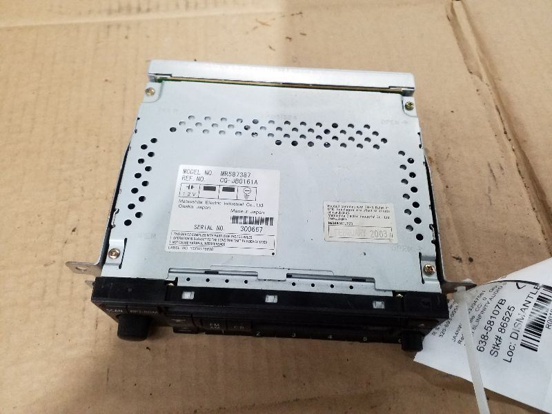 Audio Equipment Radio Receiver Fits 02-03 DIAMANTE 194567