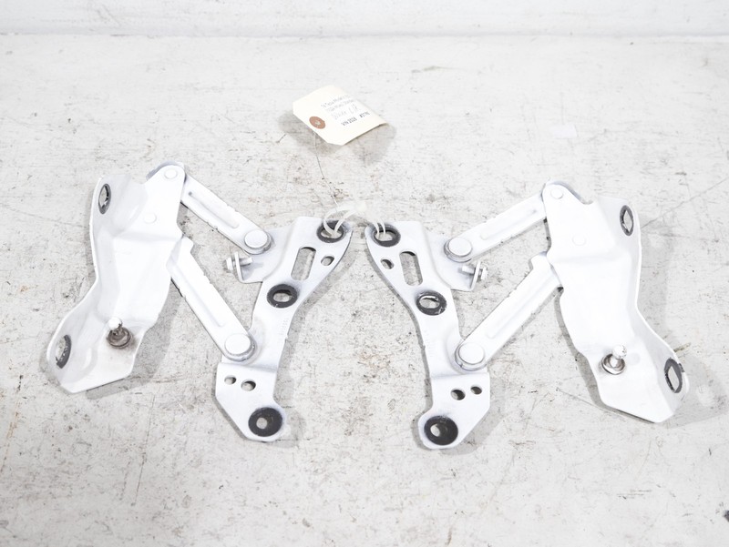 16-20 OEM Tesla Model X Front Right & Left Driver Passenger Hood Hinge White SET
