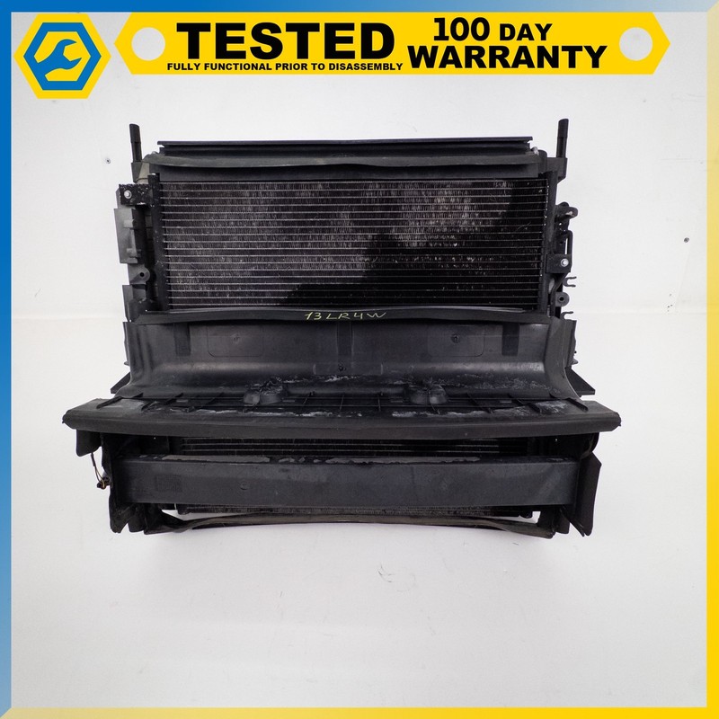 10-16 LAND ROVER L319 L320 LR4 ENGINE RADIATOR CONDENSER ASSEMBLY W/DEFLECTOR OE