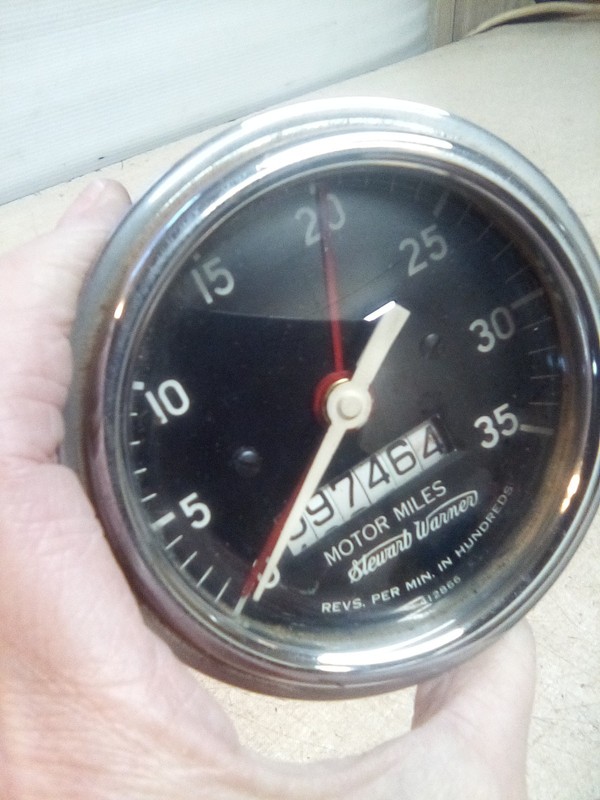 Stewart Warner 412866 Motor Miles Tachometer
