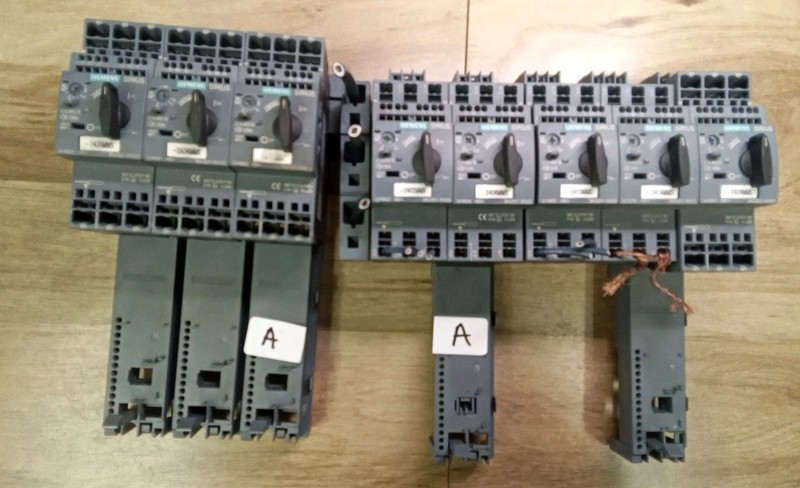 Siemens Sirius 3RV2021-4AA25Assembly W/ 3RV2927-7AA00 Conectors. (See...