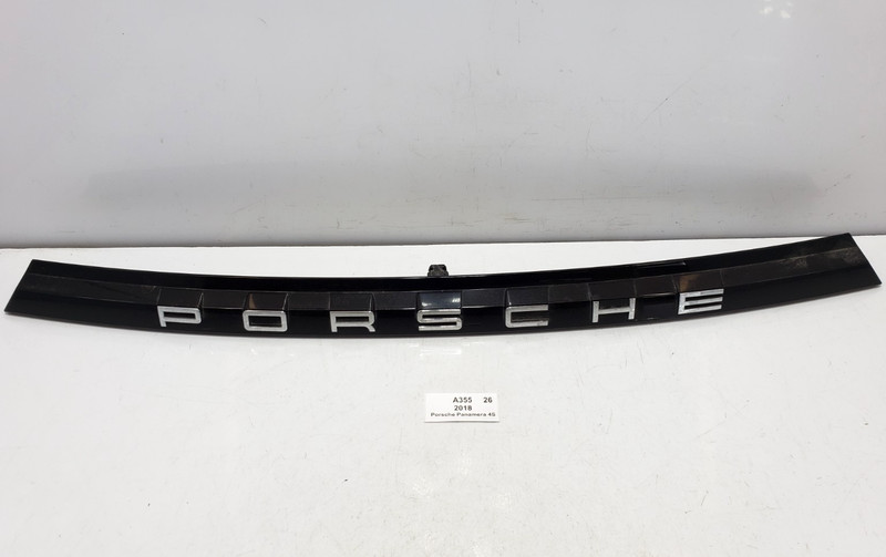 ✅ 17-21 OEM Porsche Panamera 4S 971 Rear Trunk Lid Liftgate Trim Molding Black