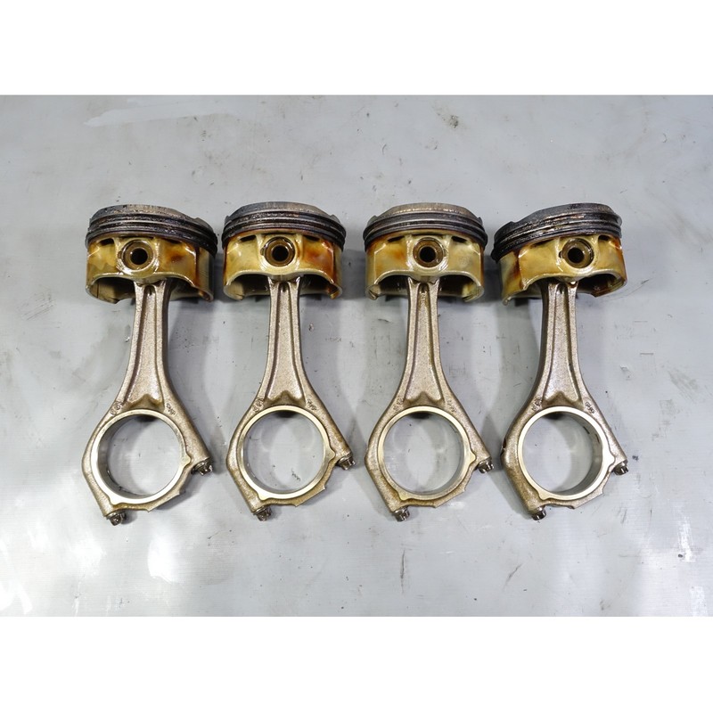 10-11 BMW F10 550i E70 50iX N63 V8 Bank 1 Piston and Connecting Rod Set of 4 OEM
