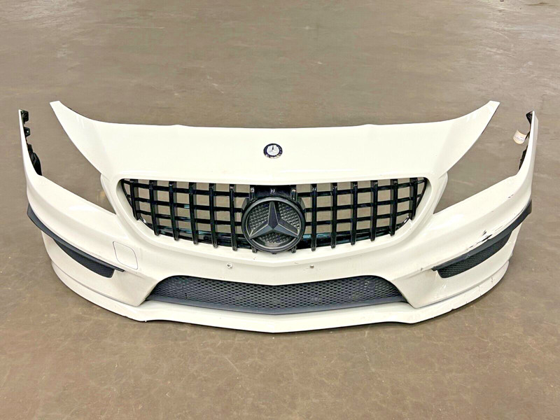 ⭐2014-2016 MERCEDES BENZ CLA45 AMG COMPLETE FRONT BUMPER COVER WHITE OEM LOT2560