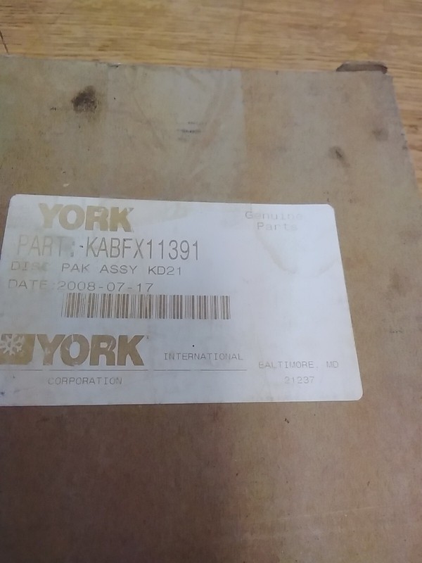 OEM York KABFX11391 Disc Pak Assembly KD21