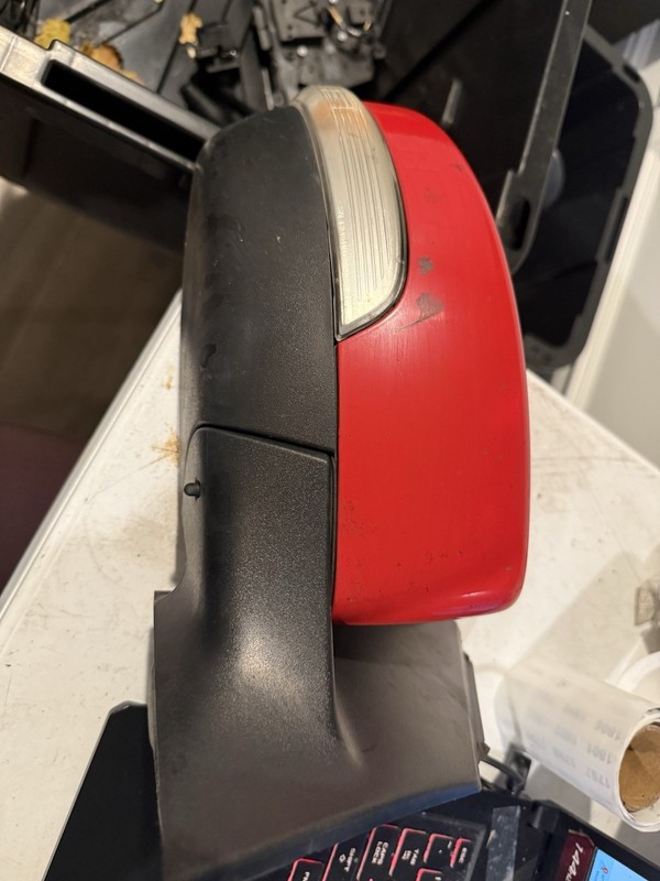 2012-2014 Ford Focus Passenger Side View Power Door Mirror Red OEM