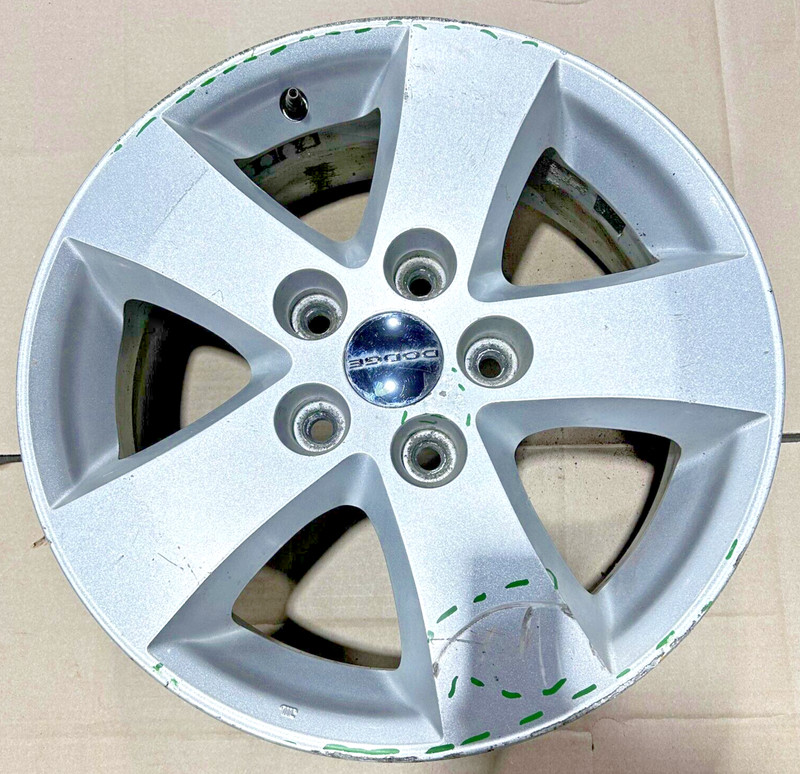 2010-2019 Dodge Journey Wheel Alloy Rim 17" 17 x 6.5 Five Solid Spoke OEM Silver