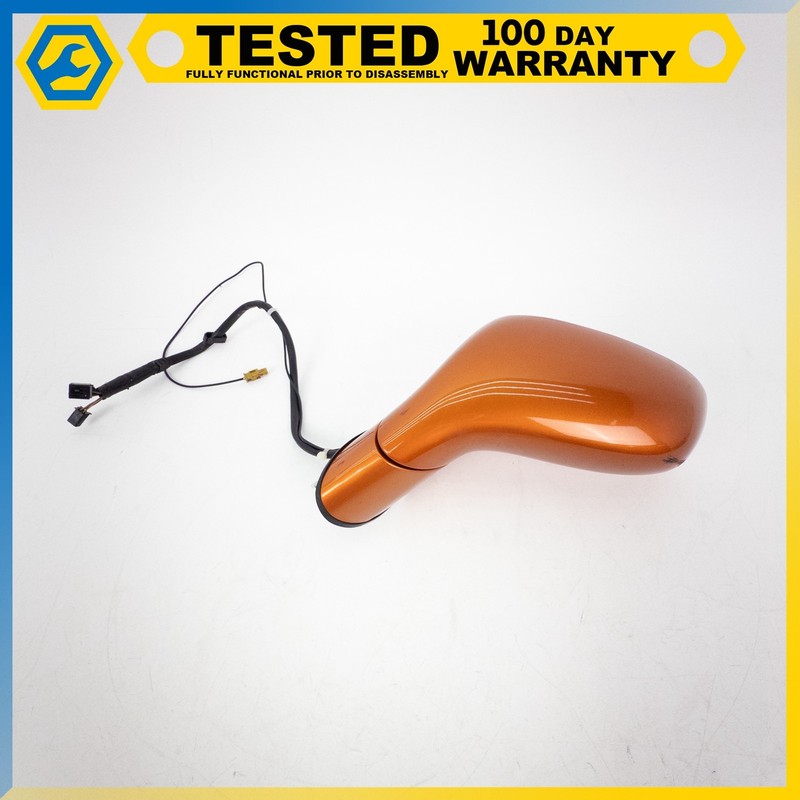 05-13 CHEVROLET CORVETTE C6 FRONT LEFT POWER FOLD DOOR MIRROR ORANGE OEM
