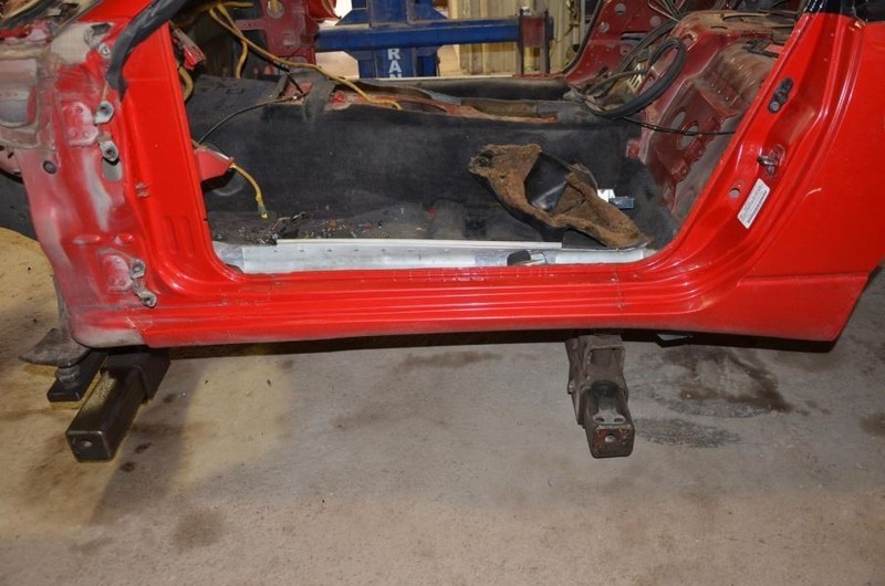1993-1996 Nissan 300ZX Z32 Vert Driver Left Side Rocker Panel Cut