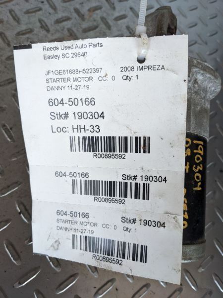 Starter Motor Turbo Fits 09-18 FORESTER 895592