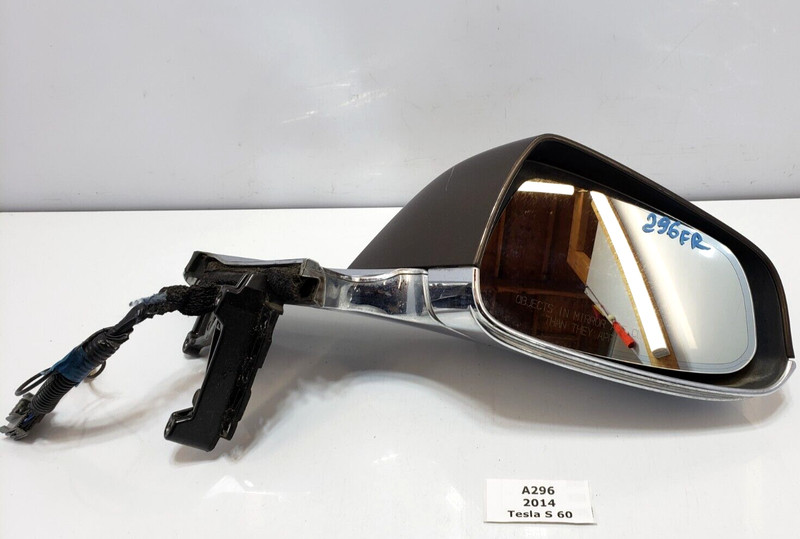 ✅ 12-20 OEM Tesla Model S Right Passenger Door Exterior Side Mirror Brown NOTE*