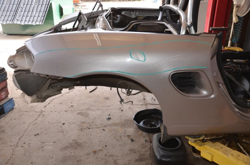 Passenger Right Rear Quarter Panel Silver Fits 97-04 PORSCHE BOXSTER