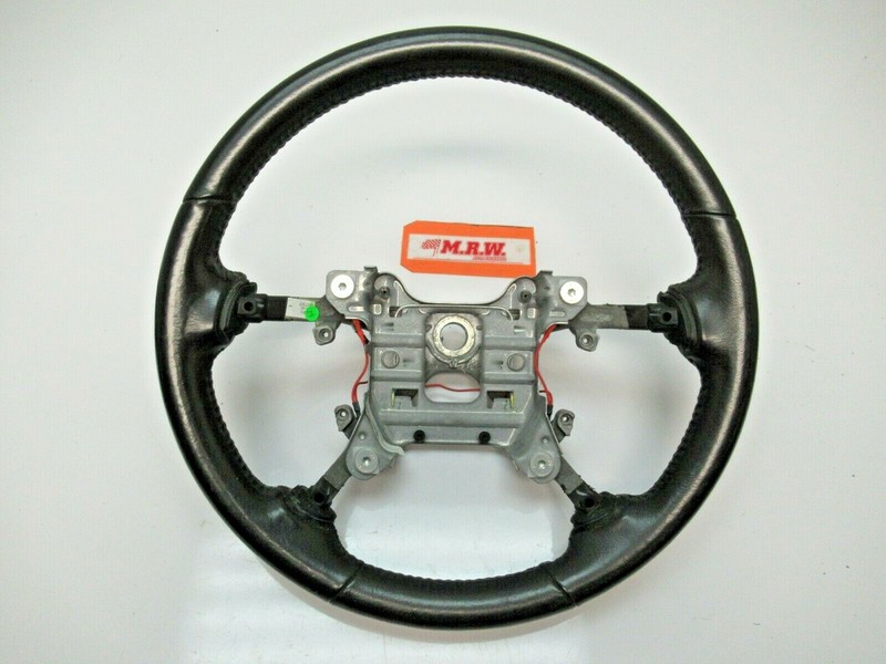 STEERING WHEEL LEATHER GRIP for 07 08 GMC ACADIA EBONY BLACK LEATHER 25807094