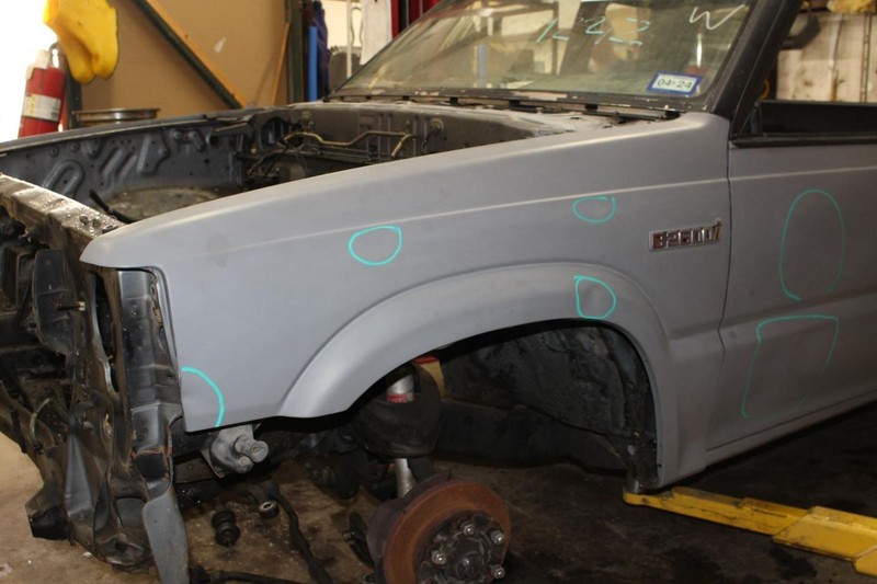 87-93 Mazda B-2600 Gray Driver Left Front Fender Assembly
