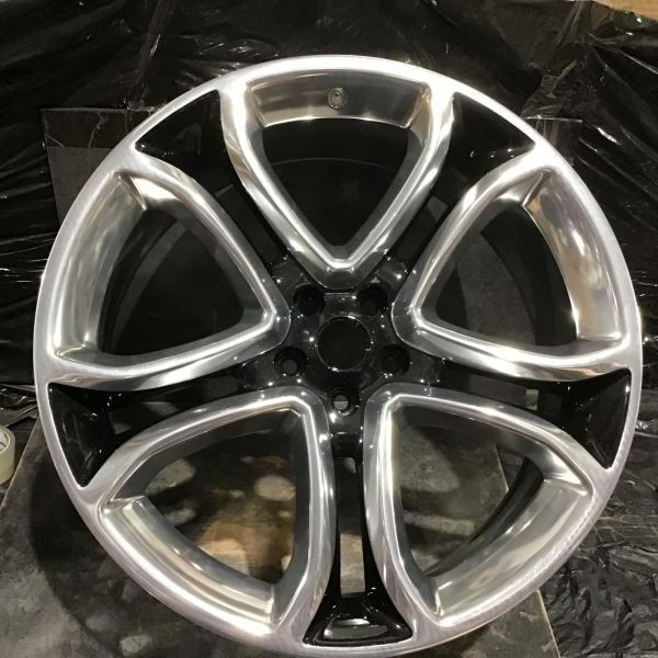 2011-2014 Ford Edge 3850 Wheel 22 x 9 5 Split Spoke Rim Black Polished BT4Z1007F