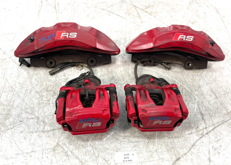 ✅ 2018-2024 Audi RS5 Front Rear Right Left Brake Caliper Red SET Of 4