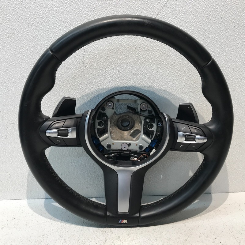 OEM BMW F22 F30 F32 F33 Steering Wheel M Sport Black Leather w/ Shifters