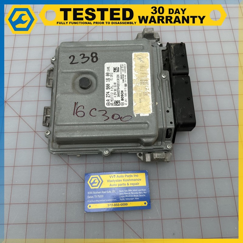 15-18 Mercedes C300 W205 2.0L ENGINE COMPUTER CONTROL MODULE ECM ECU OEM
