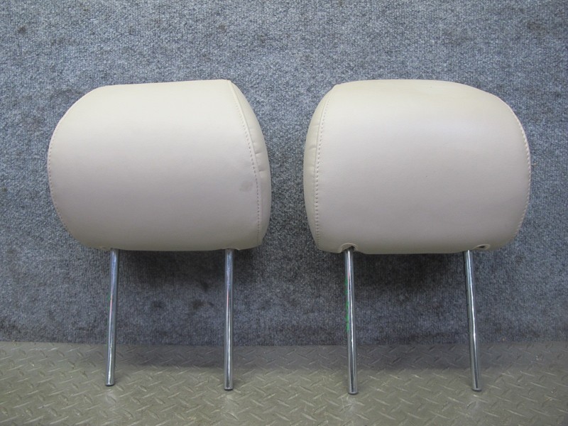 2003-2007 LEXUS J100 LX470 FRONT LEFT & RIGHT LEATHER SEAT HEADREST SET OF 2