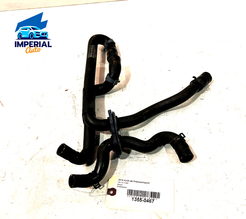 2018 Audi A6 Quattro HVAC Heater Hose Assembly Inlet & Outlet Hoses Grommet OEM