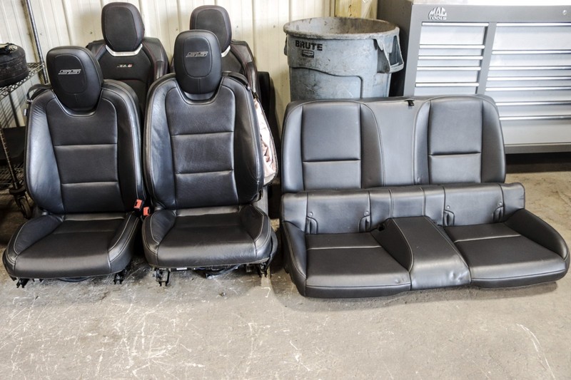 2010-2015 Chevrolet Camaro SS Black Leather Seat Set OEM *USED*