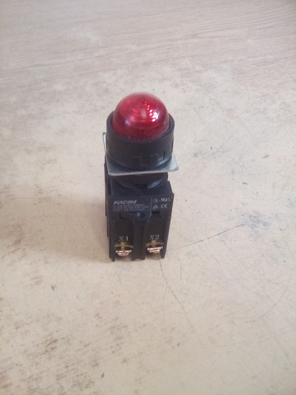Kacon EN60947 220/240Vac 6.3V/1W Red Illuminated Pushbutton