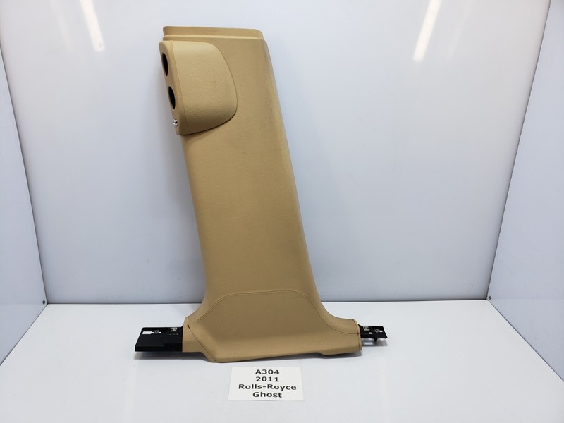 ✅ 10-14 OEM Rolls-Royce Ghost RR4 Front Left Driver B Pillar Trim Leather Beige