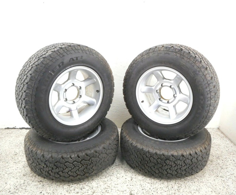 A/M BORBET 16x8 6 Spoke Wheel General Grabber AT2 235/70R16 Tire Set Toyota 4x4