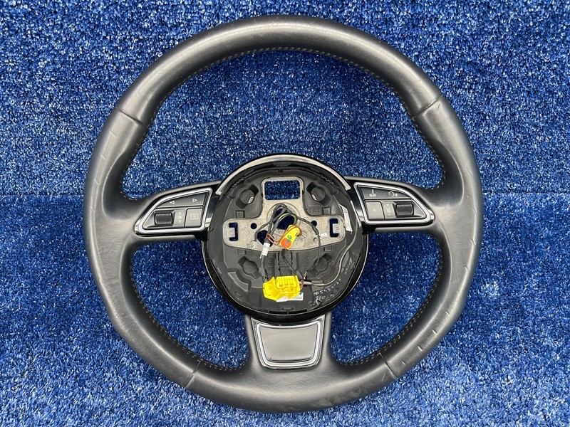2015-2020 AUDI A3 QUATTRO STEERING COLUMN WHEEL 3 SPOKE LEATHER BLACK OEM