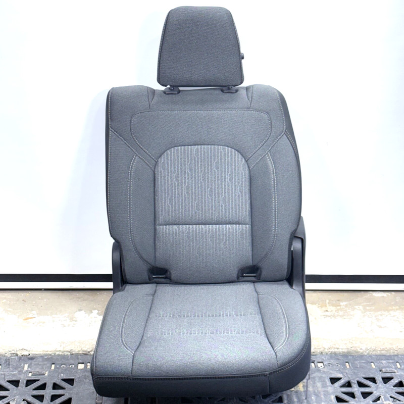 ✅ 2019-25 RAM 1500 5th CREW CAB OEM REAR LEFT CLOTH SEAT GRAY 2nd Row + HEADREST